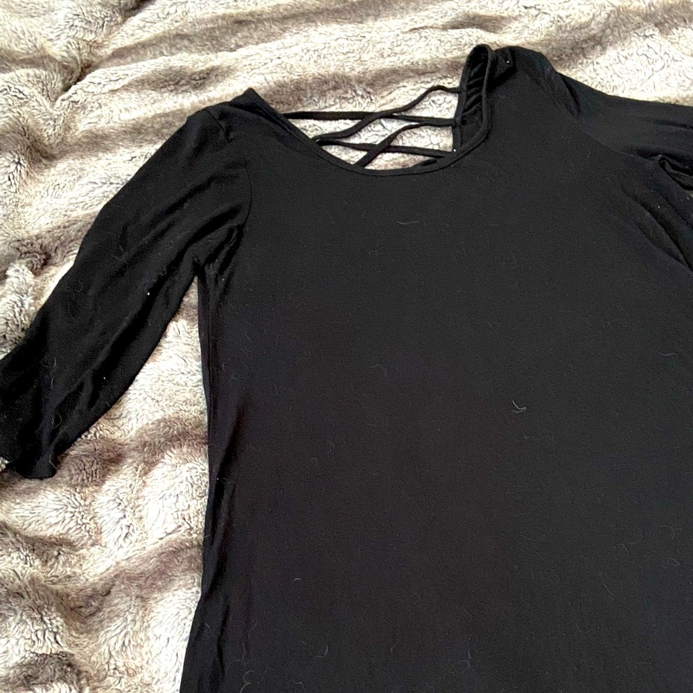 Contempo Casuals Black tshirt dress size large